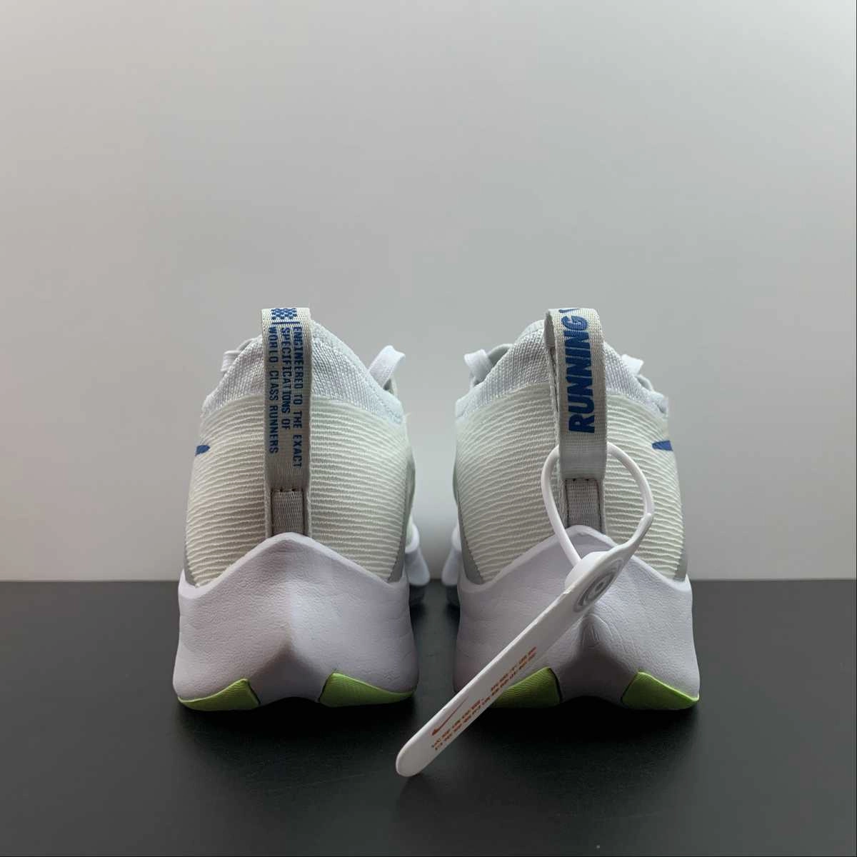 Breathable Gear Quick Fit Zoom Fly 4 Summit White imperial Blue-Lime Glow CT2392-100