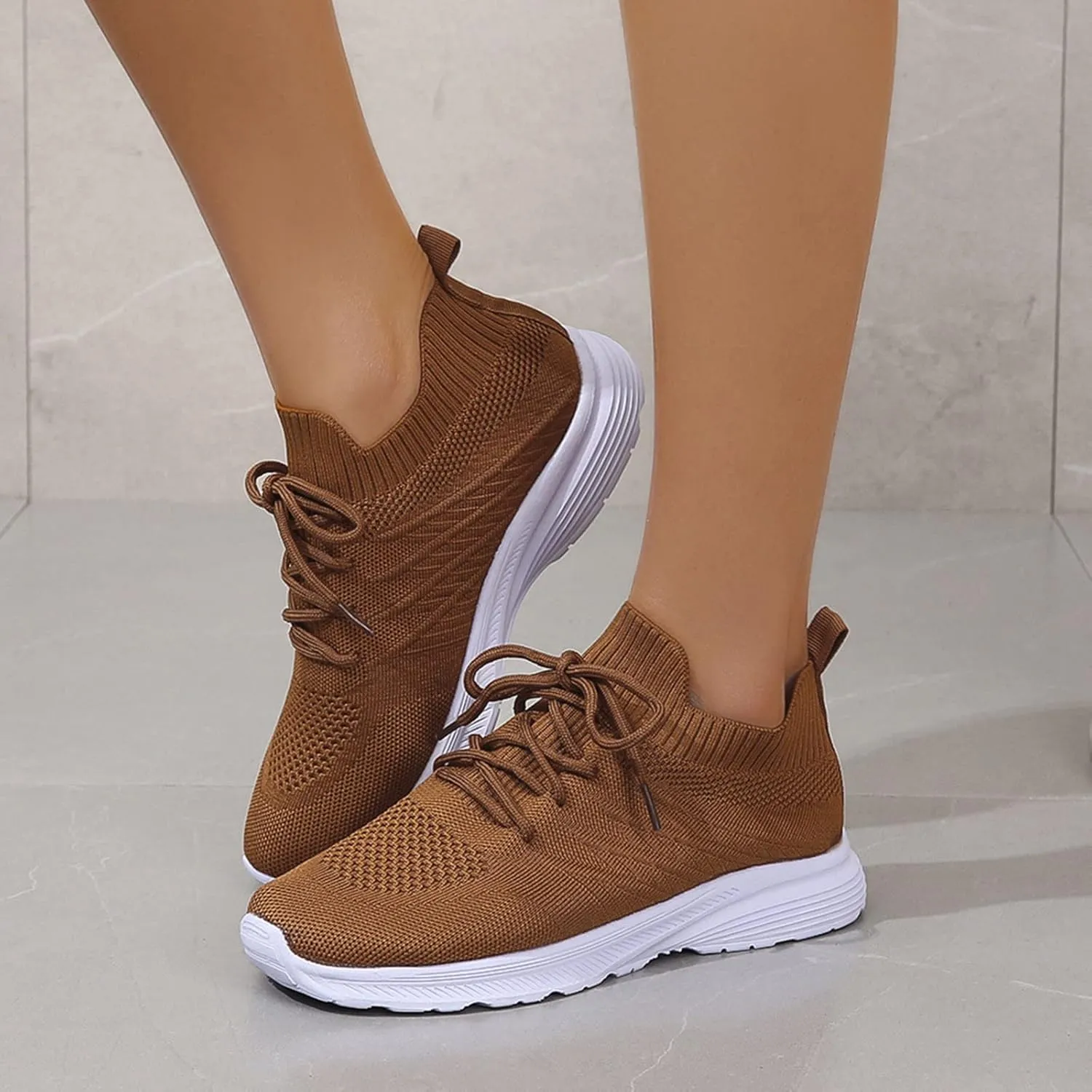 Ladies Fashion Solid Color Breathable Mesh Flat Bottomed Ccasual Sports Shoes Women Medium