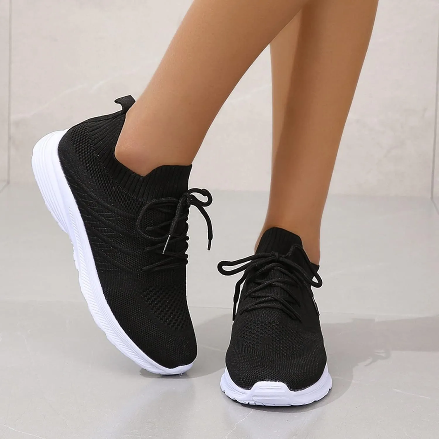 Ladies Fashion Solid Color Breathable Mesh Flat Bottomed Ccasual Sports Shoes Women Medium