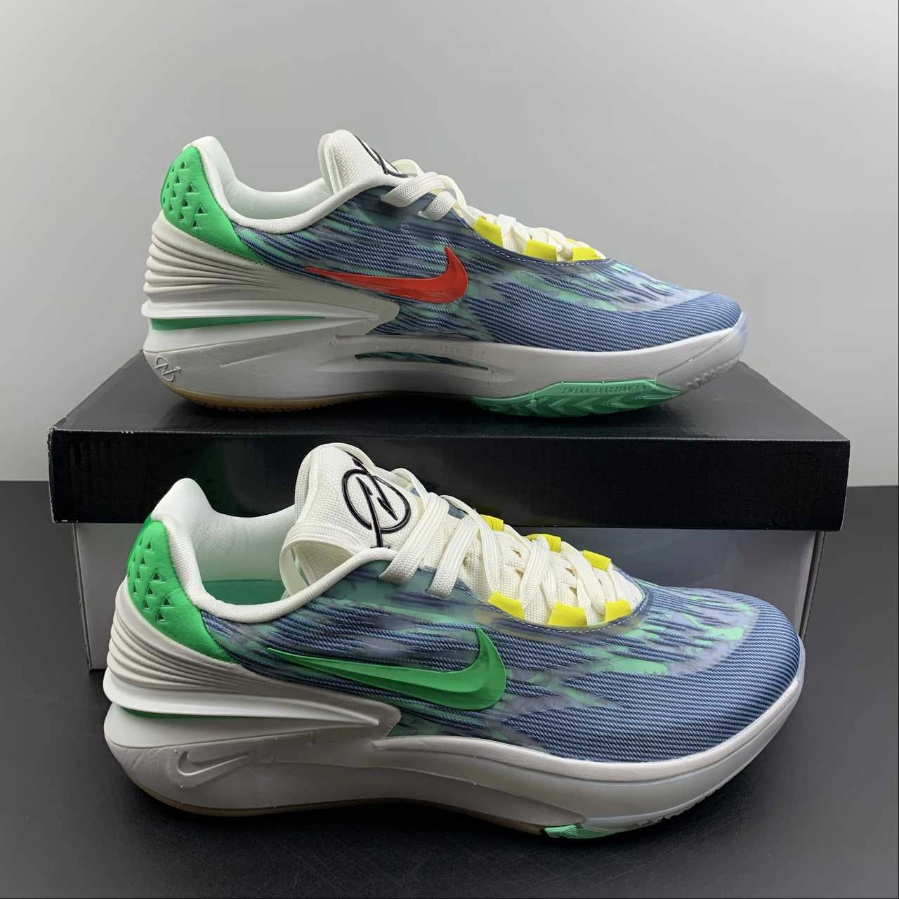 Stretch knit Air Zoom G.T Cut 2 Grey Blue White-Green DJ6015-403