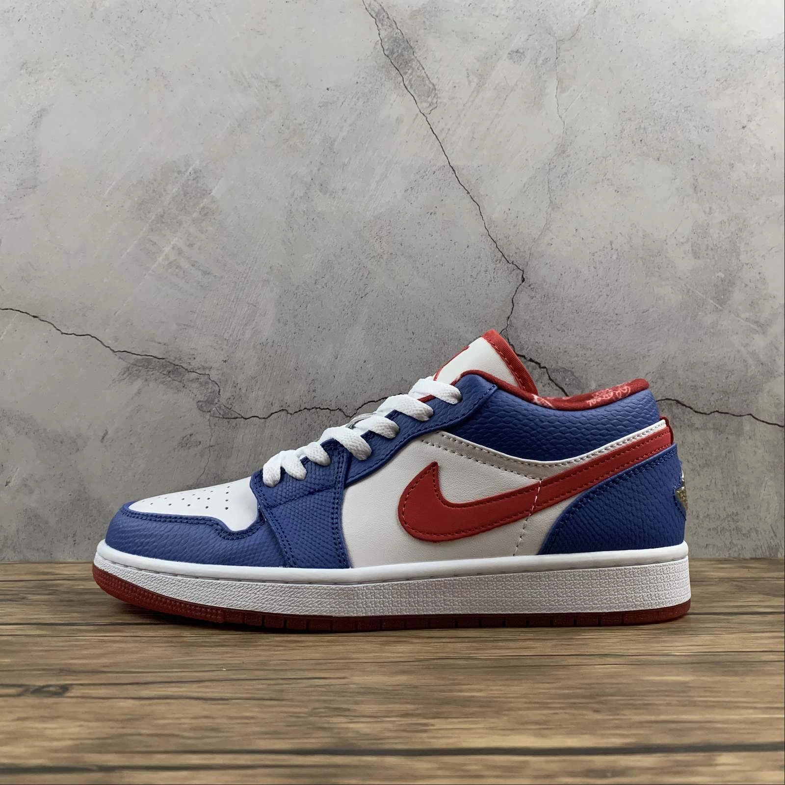 Air Jordan 1 Retro Low White Varisity Red Royal 309192 161 Hyperelastic Frame Arch Support Technology