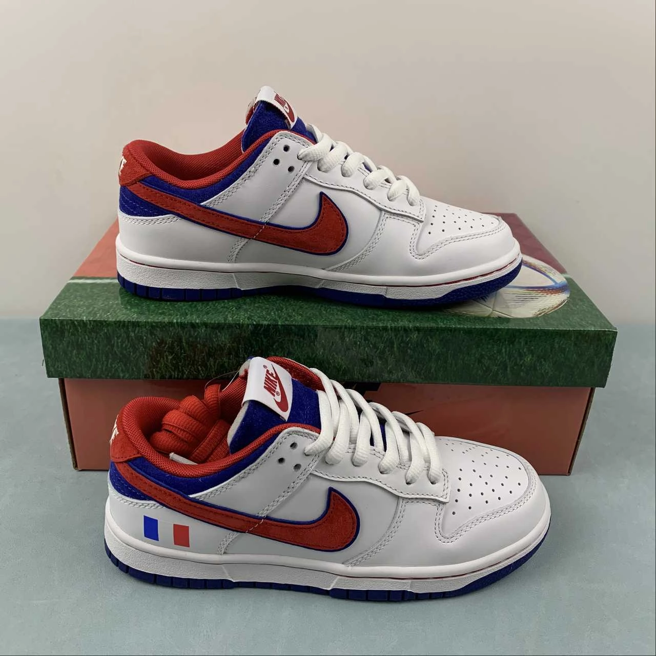 Multi Density Effortless Ease SB Dunk Low Word Cup White Red Navy Blue FR2022-668