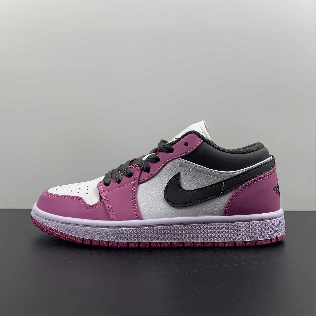 Leather Upper Air Jordan 1 Low Berry Powder DC1767-160