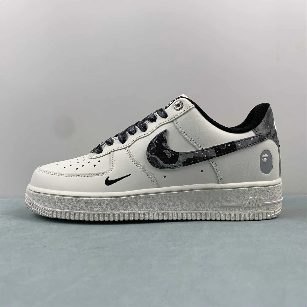 Air Force 1 07 Low BAPE Off White Grey PF9055-761 Stylish Appeal Carefree Day
