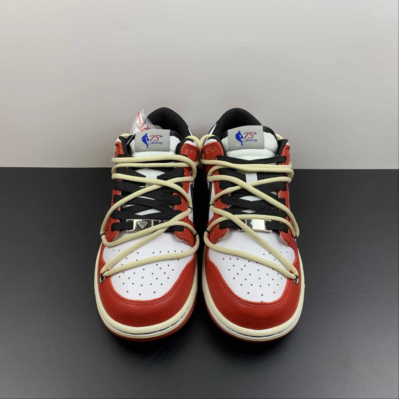 SB Dunk Low Chicago Bulls Deconstructed DD3363-100 Anti   Abrasion Quick lacing