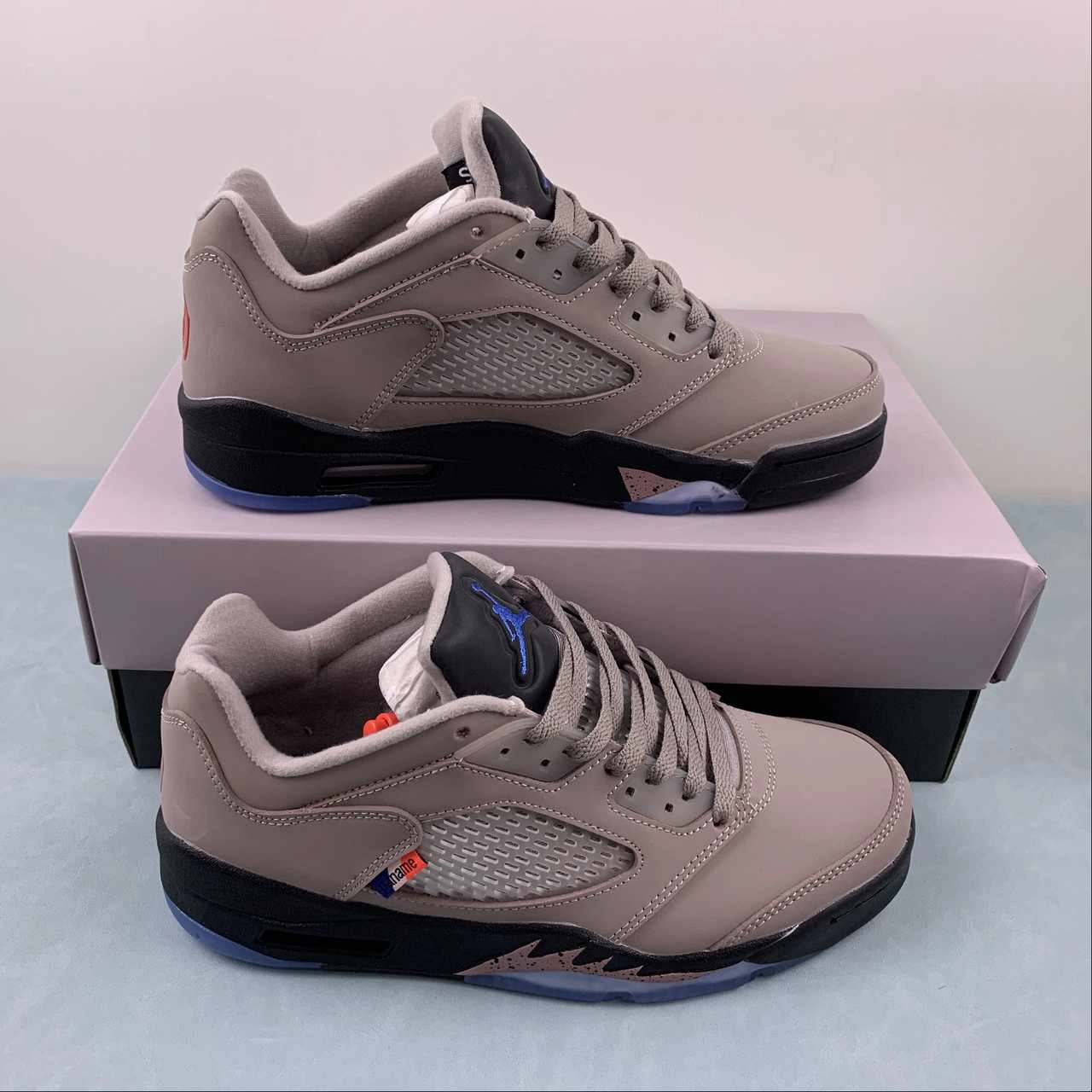 Air Jordan 5 Retro Low Pumice Game Royal Black Plum Eclipse x PSG DX6325-204 Lightweight Frame