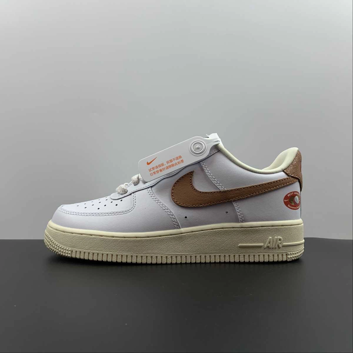 Model Day Premium Quality Air Force 1 Low White Archaeo Brown Coconut Milk DJ9943-101