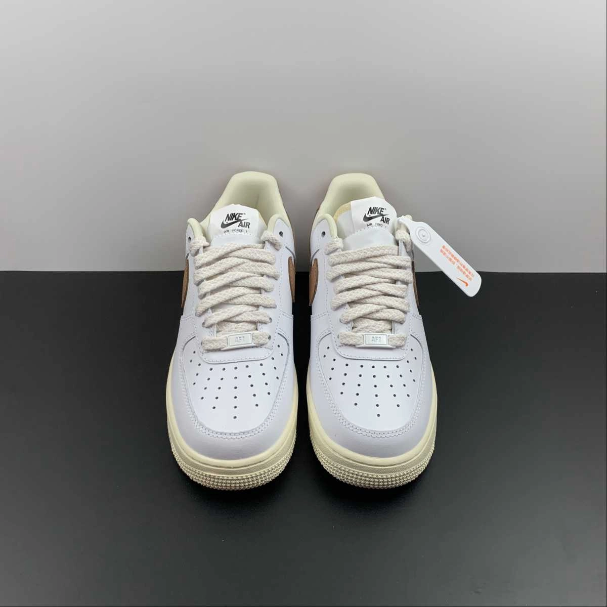 Air Force 1 Low White Archaeo Brown Coconut Milk DJ9943-101 Anti Fatigue Long Standing
