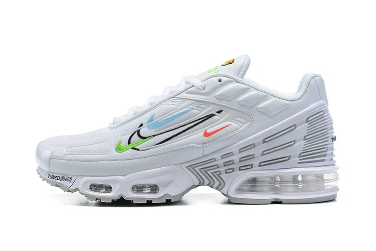 Air Max Plus 3 White Multi Color Swooshes DN6994-105 running shoes for senior men hill training shoes