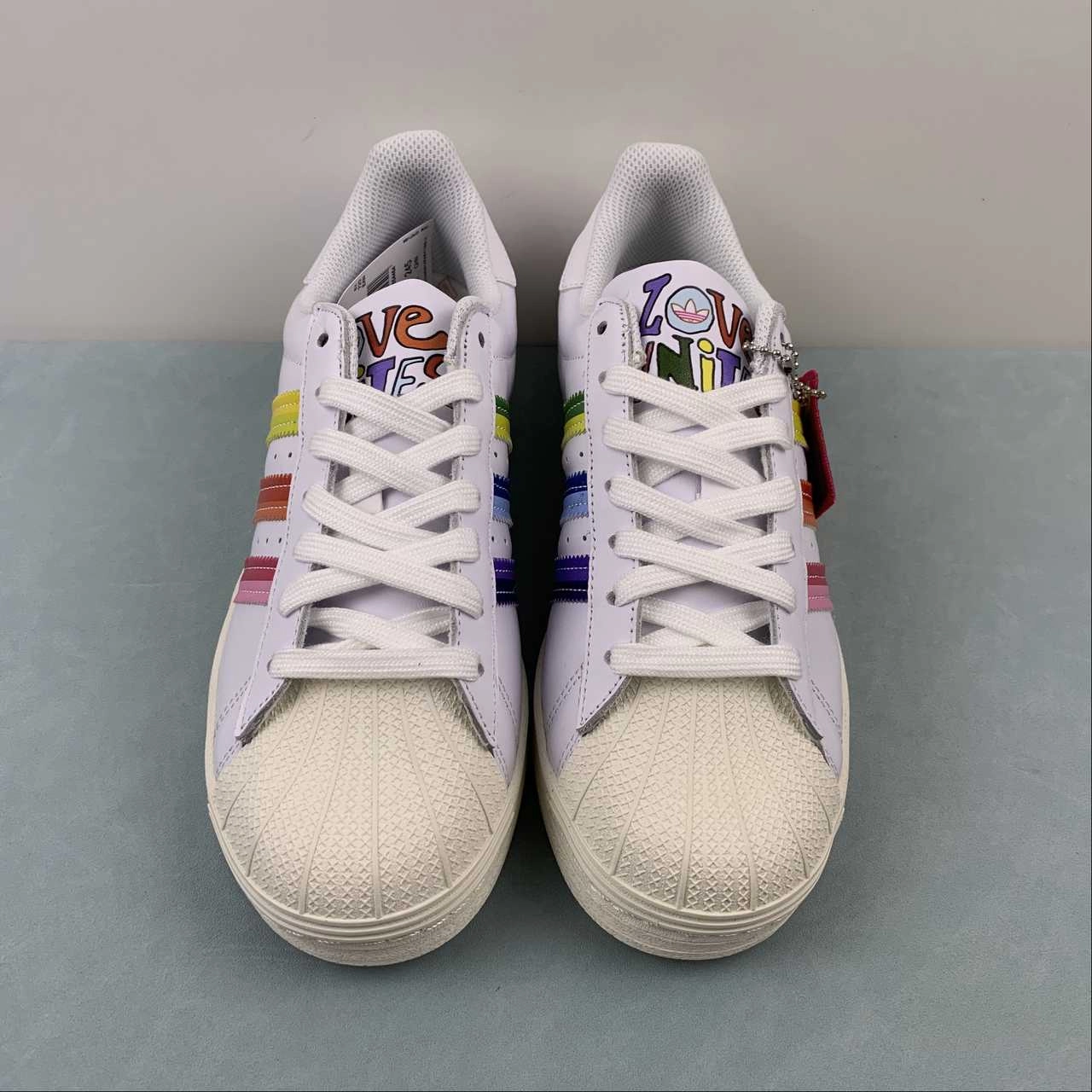 white running shoes Adidas Superstar Pride Love Unites GW2415