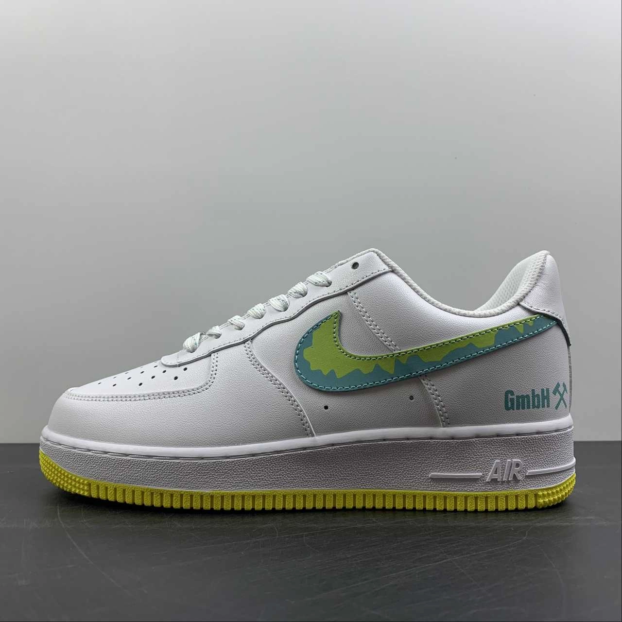 Air Force 1 Low White Ligth Green Tick Yellow AF1234-001 Light Fit