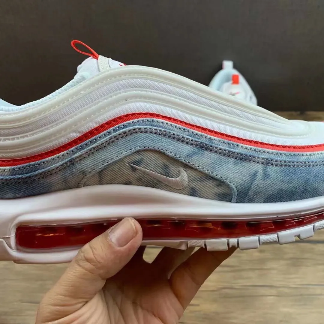 Air Max 97 Washed Denim White Red Blue DV2180-900 private - label running option animal - print - design shoes