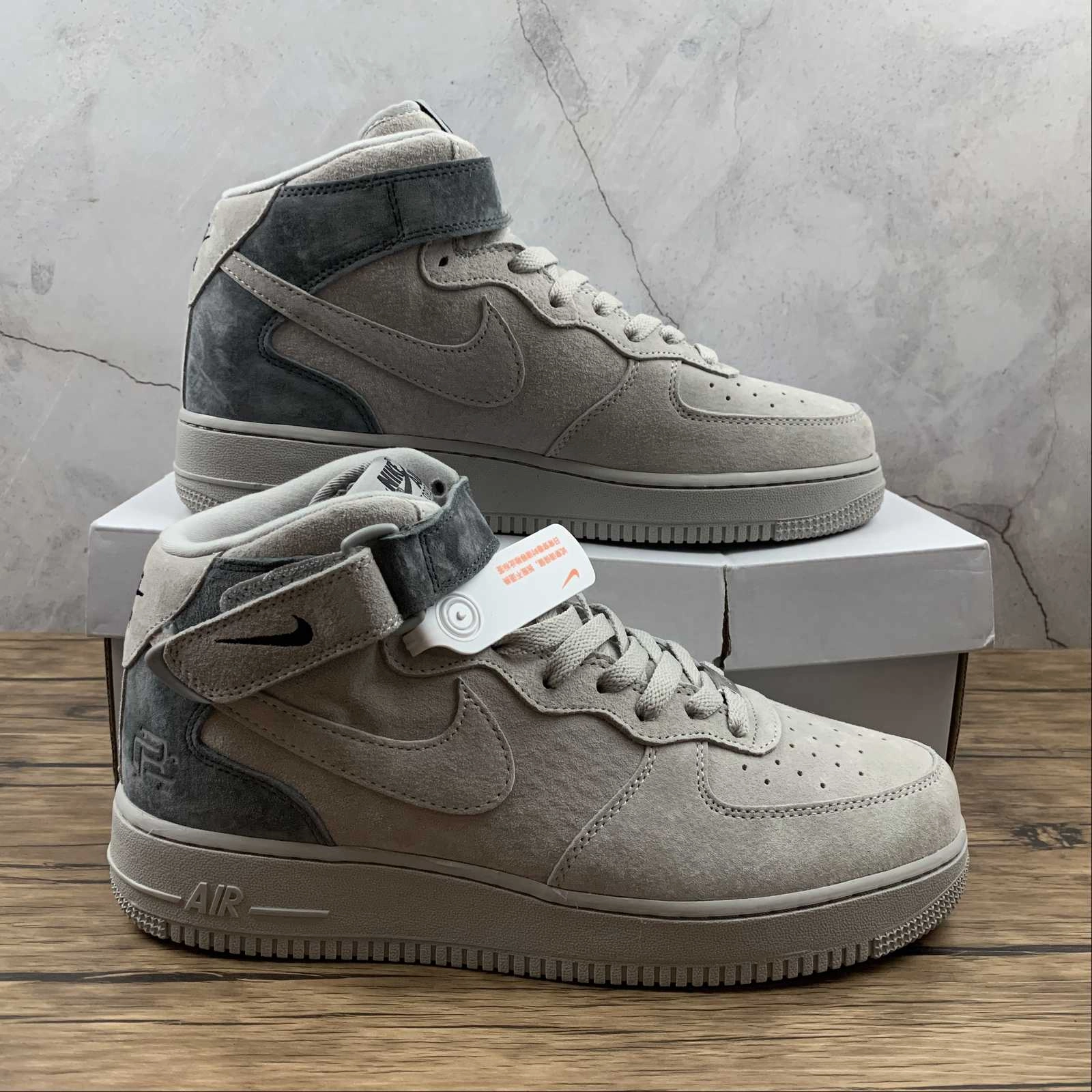 Air Force 1 07 Mid Classic Dark Gray 807618-200 Elastic Cuff