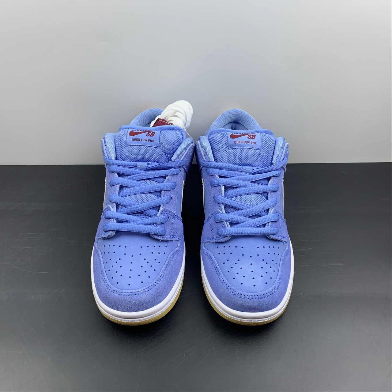 SB Dunk Low PRM Valor Blue Team Maroon Seamless Motion Efficiency