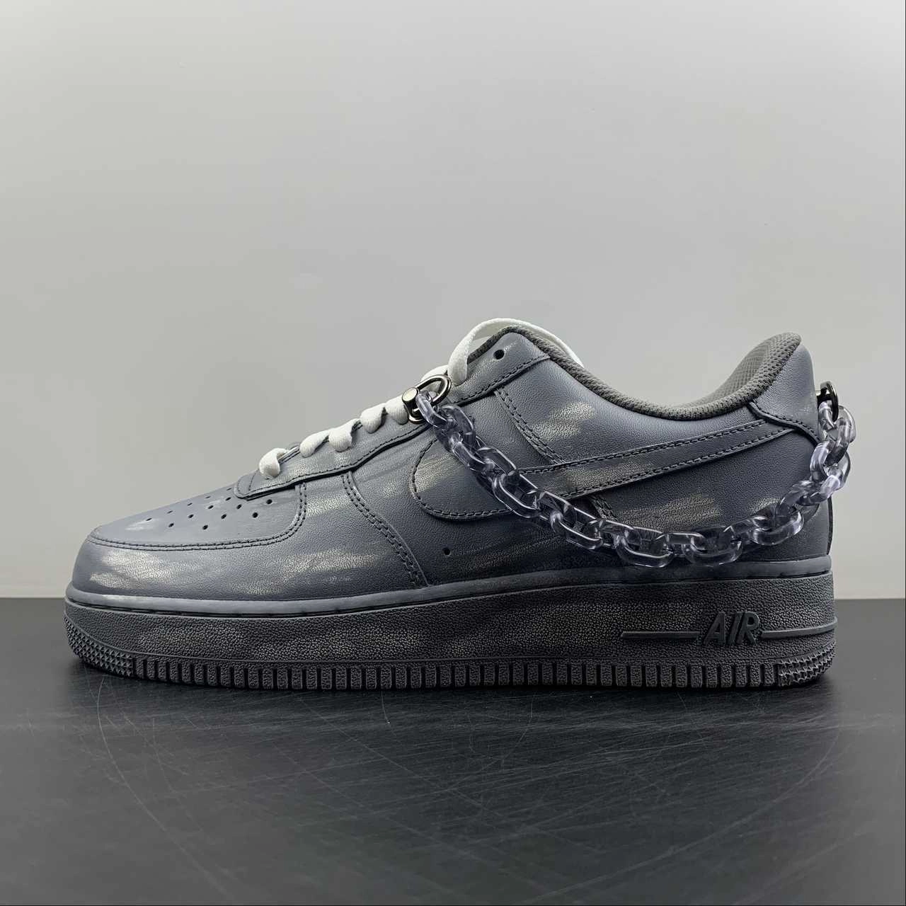 Air Force 1 07 Low Customised Grey CW2288-111 Busy Walk
