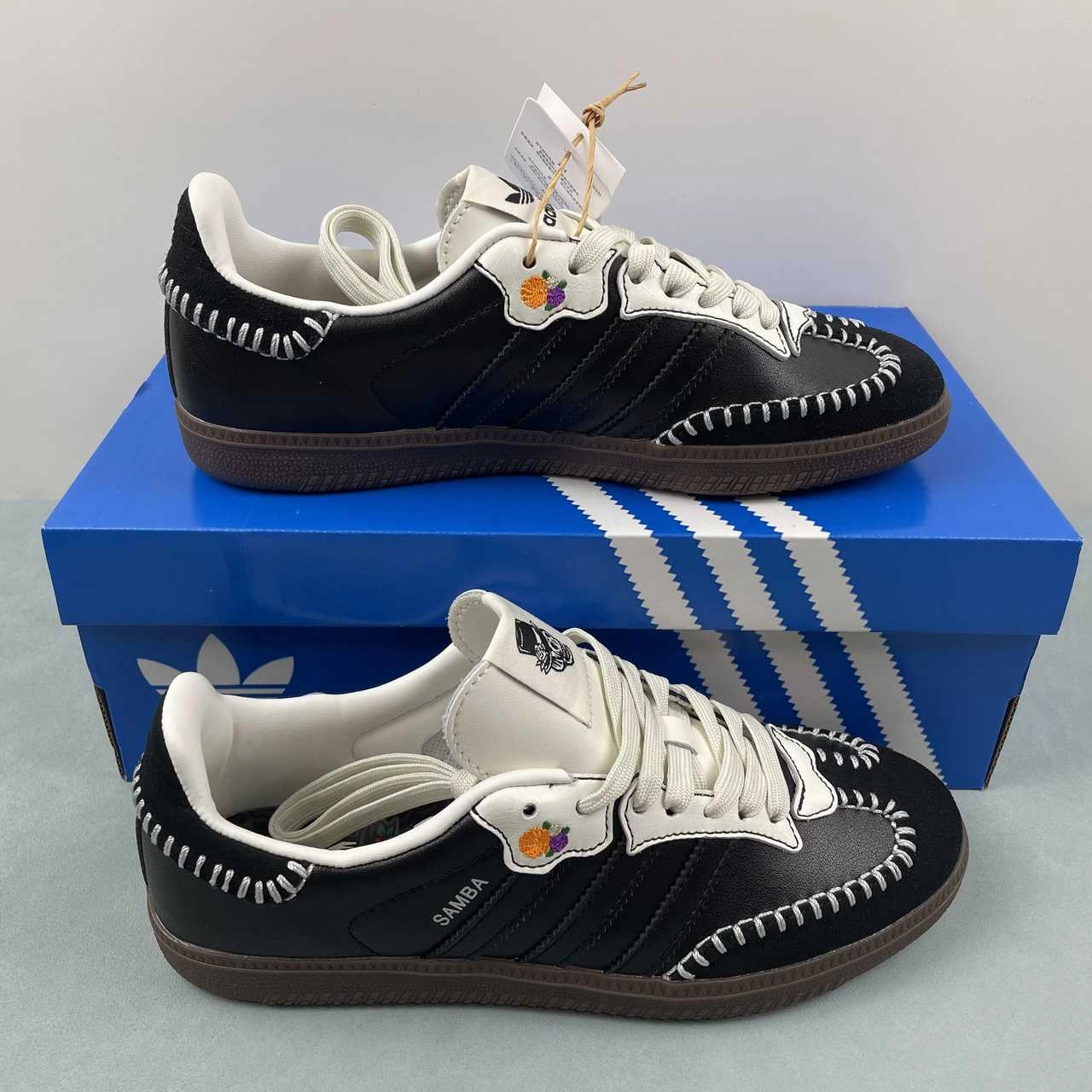 Fall look Tidy Lines Adidas Samba OG Day of the Dead Pack Black JI3932