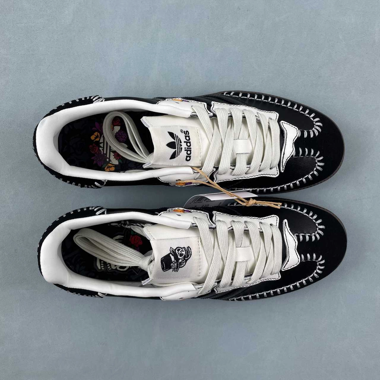 Adidas Samba OG Day of the Dead Pack Black JI3932 Thick sole Comfortable Footwear