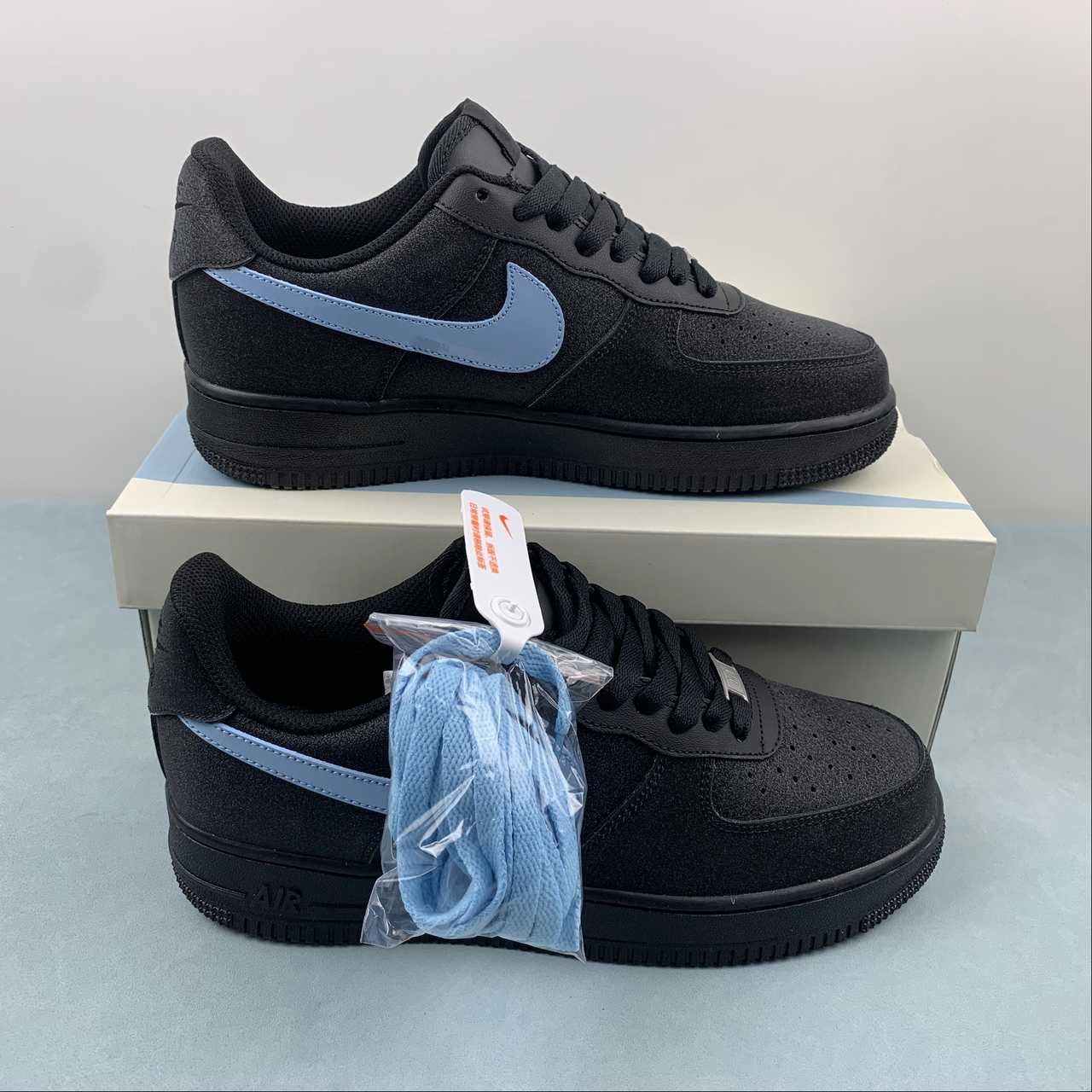 Air Force 1 07 Low Black Blue CW2288-012 High-Performance Fit Match Ready