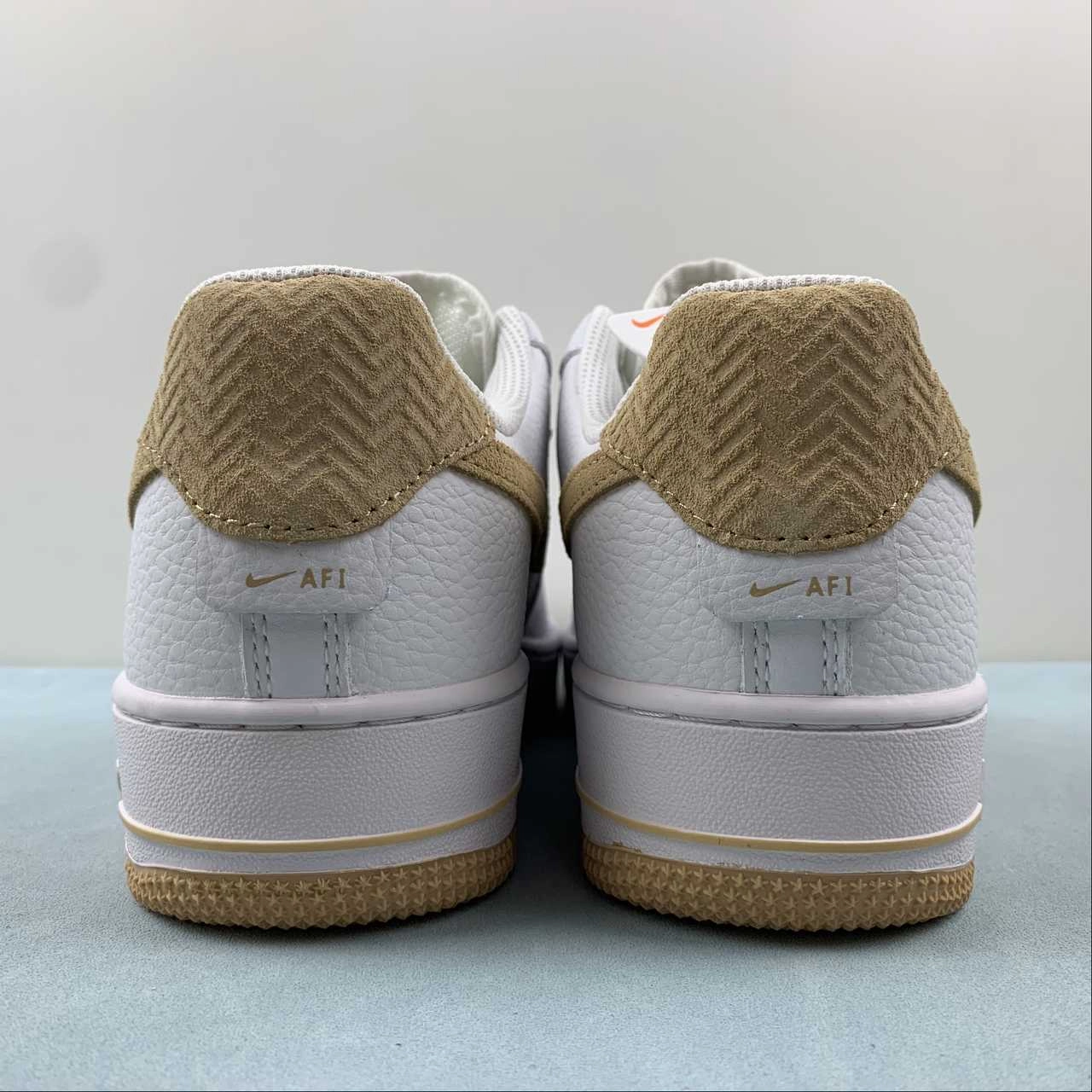 Air Force 1 07 Low Khaki White CN2873-103 Flat Grip Step Grip