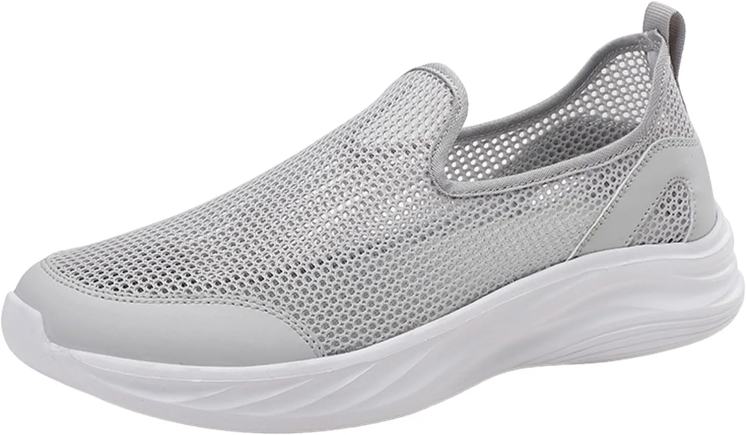 Lightweight Diabetic Shoes for Men Lightweight Breathable Walking Shoe Gym Tennis Soft Flat Soled Elderly Shoes