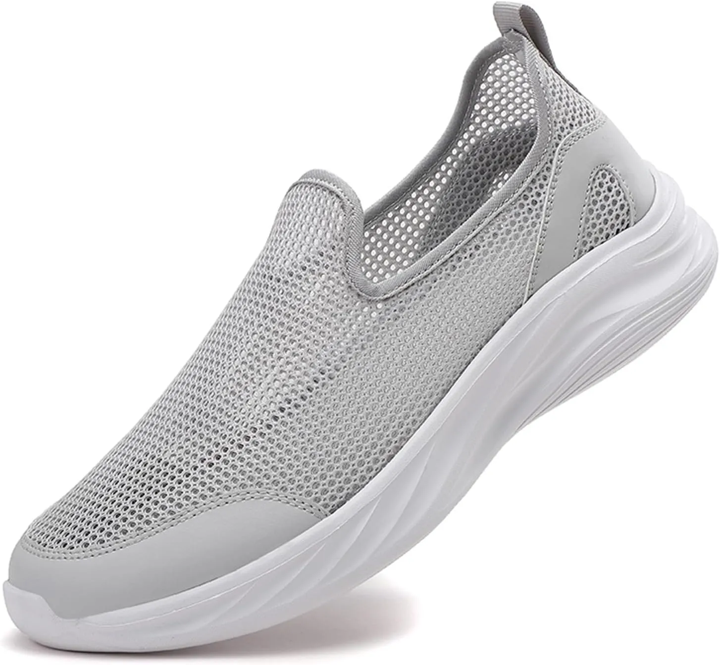 Lightweight Diabetic Shoes for Men Lightweight Breathable Walking Shoe Gym Tennis Soft Flat Soled Elderly Shoes