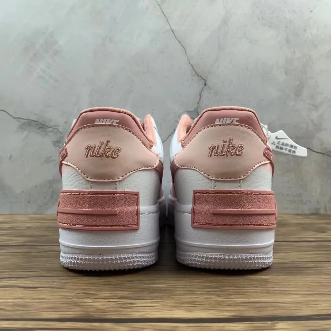 Air Force 1 Shadow White Pink CJ1641-101 Office Fit