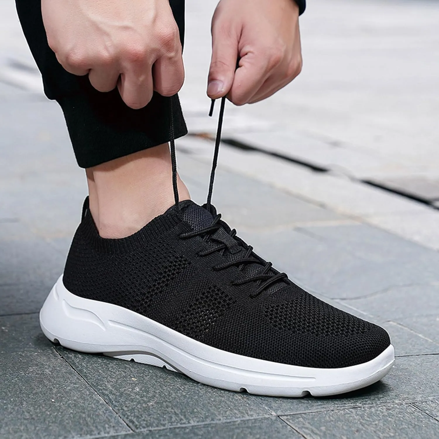 Lightweight Non Slip Sneakers for Men Slip On Lightweight Breathable Fashion Sneaker Lightweight Barefoot Shoes