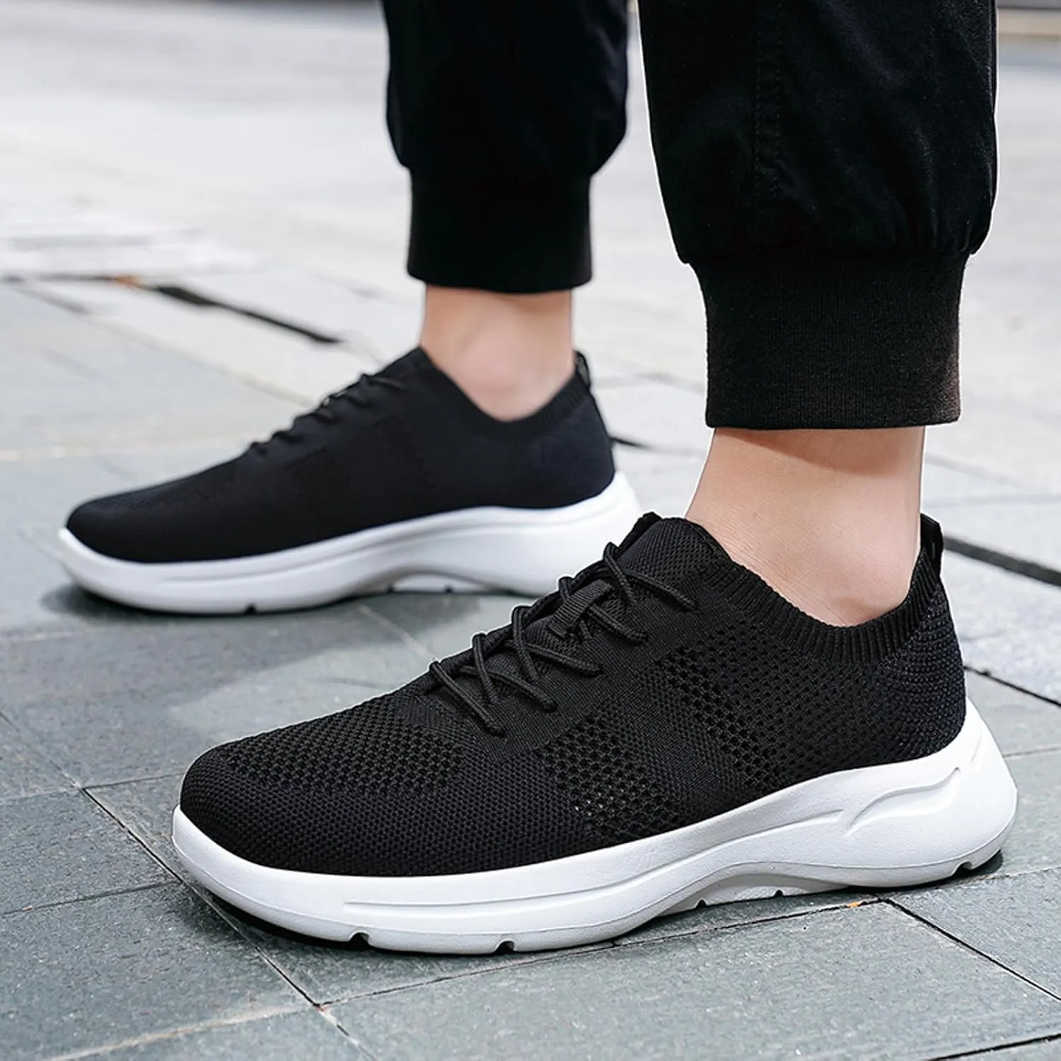 Lightweight Non Slip Sneakers for Men Slip On Lightweight Breathable Fashion Sneaker Lightweight Barefoot Shoes