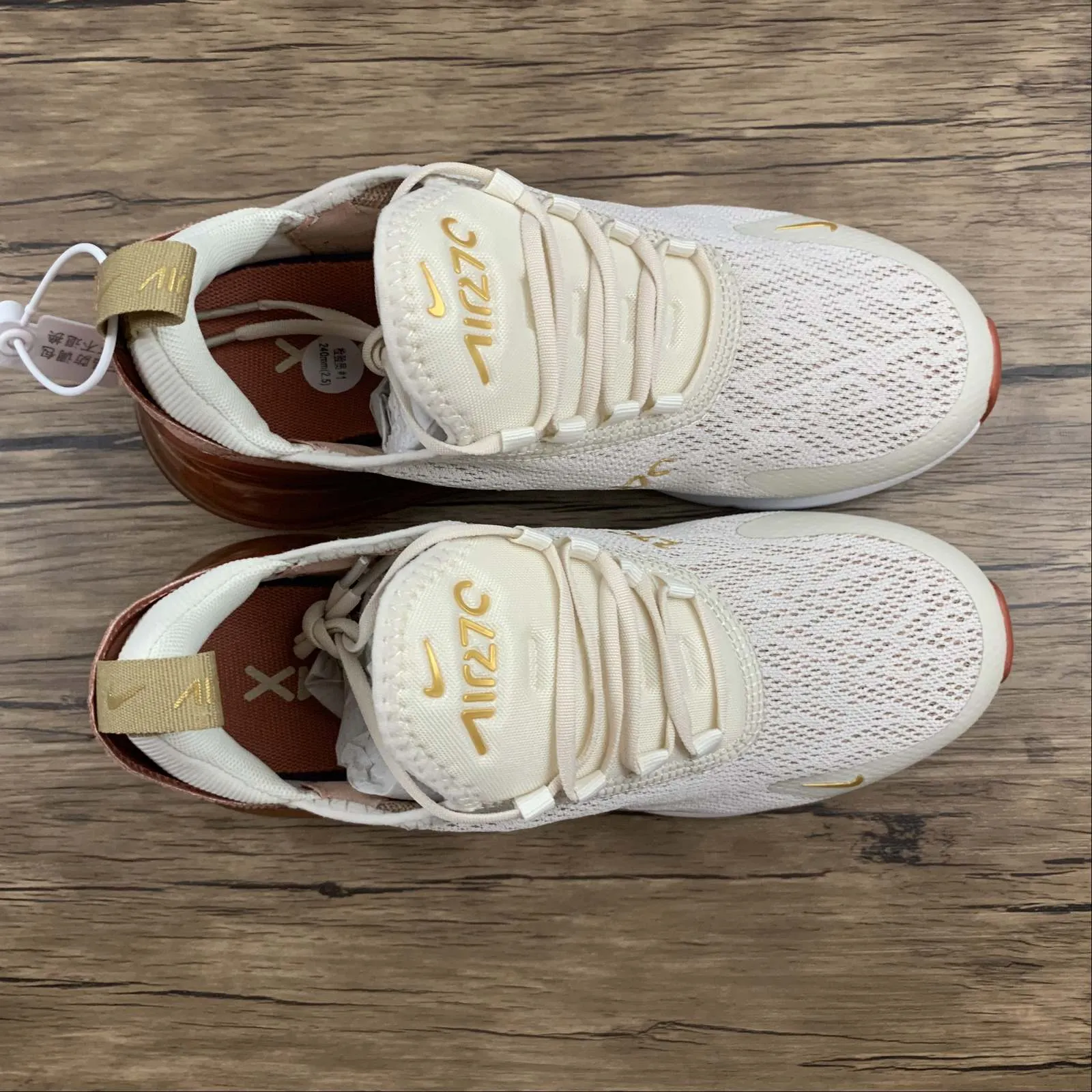Air Max 270 Light Cream Terra Blush Dusty Peach Metallic Gold AH6789-203 brand - name