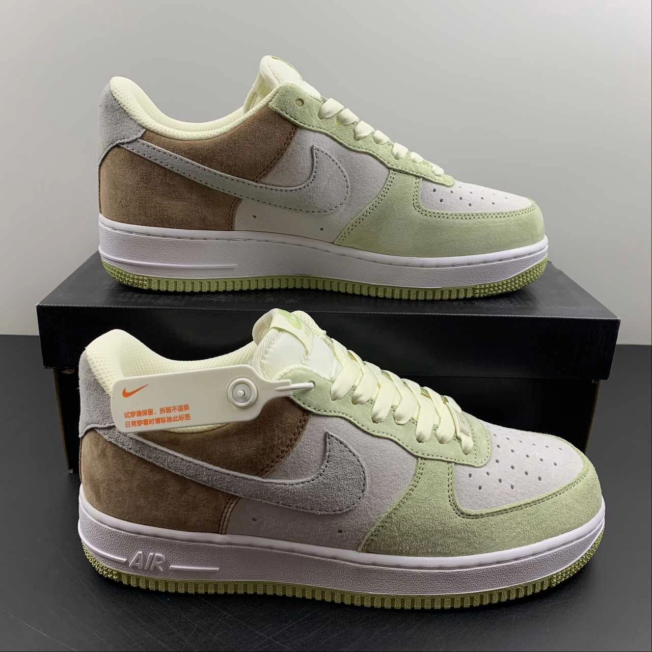 Simple Choice River Path Air Force 1 07 Low White Light Green Grey Brown DL5819-618