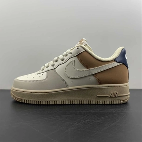 Air Force 1 07 Low White Navy Blue Brown BS8871-107 AntiOdor Minimal Touch