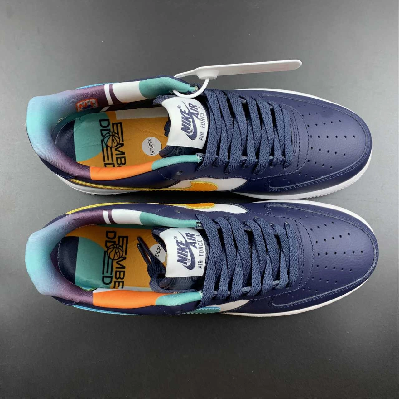 Air Force 1 07 LV8 EMB Thunder Blue White DM0109-400 Smart Trend Cozy Design