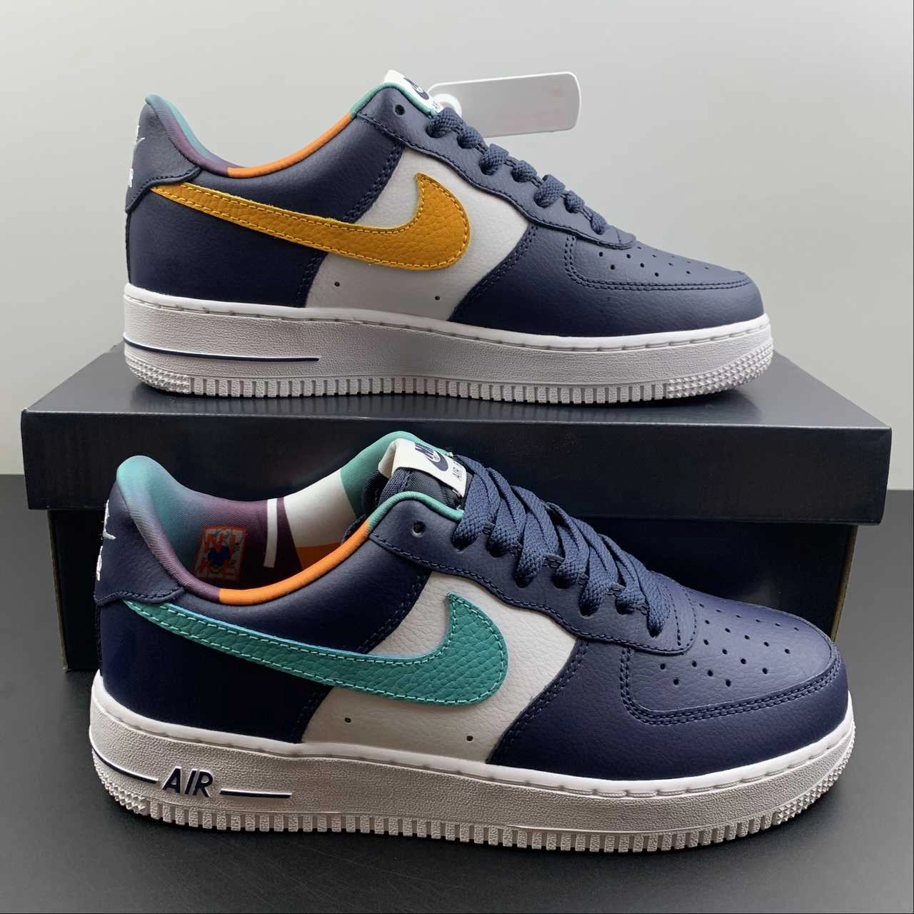 Air Force 1 07 LV8 EMB Thunder Blue White DM0109-400 Pet Play Break Run