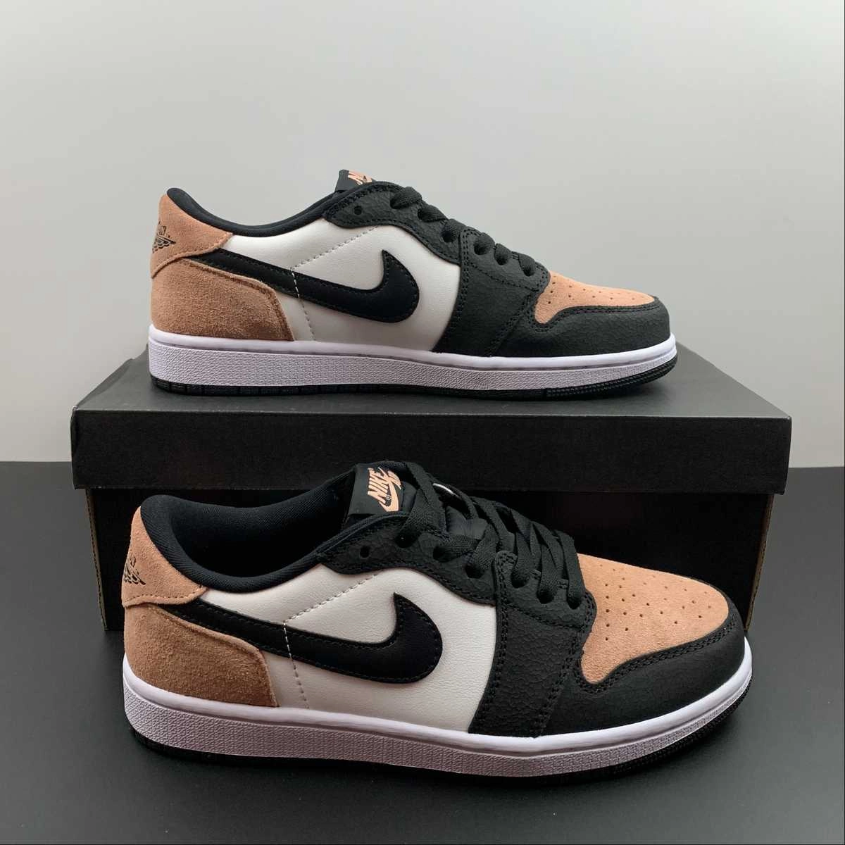Cushioned Midsole Geometry Air Jordan 1 Low Black Pink CZ0790-061