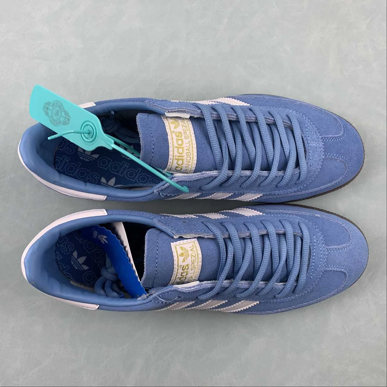 Adidas Handball Spezial Light Blue White Gum BD7632 modern shoe design quick - drying fabric shoes