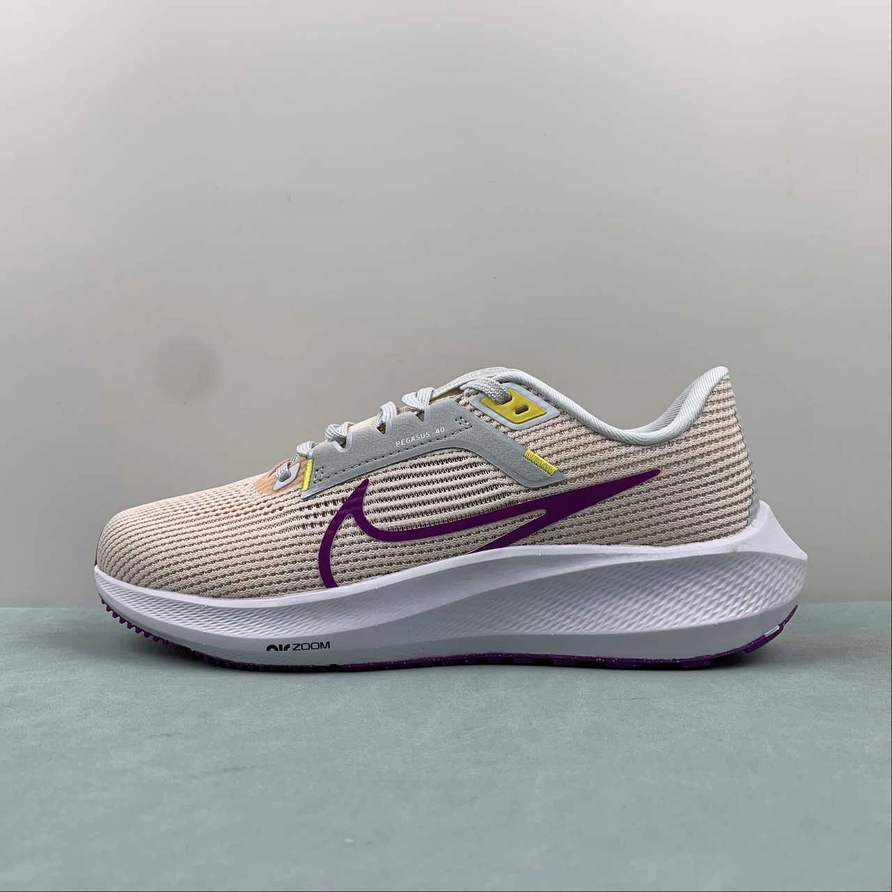 Air Zoom Pegasus 40 Guava Ice Amber Brown Photon Dust Vivid Purple DV3854-800 quick dry Supportive Wear