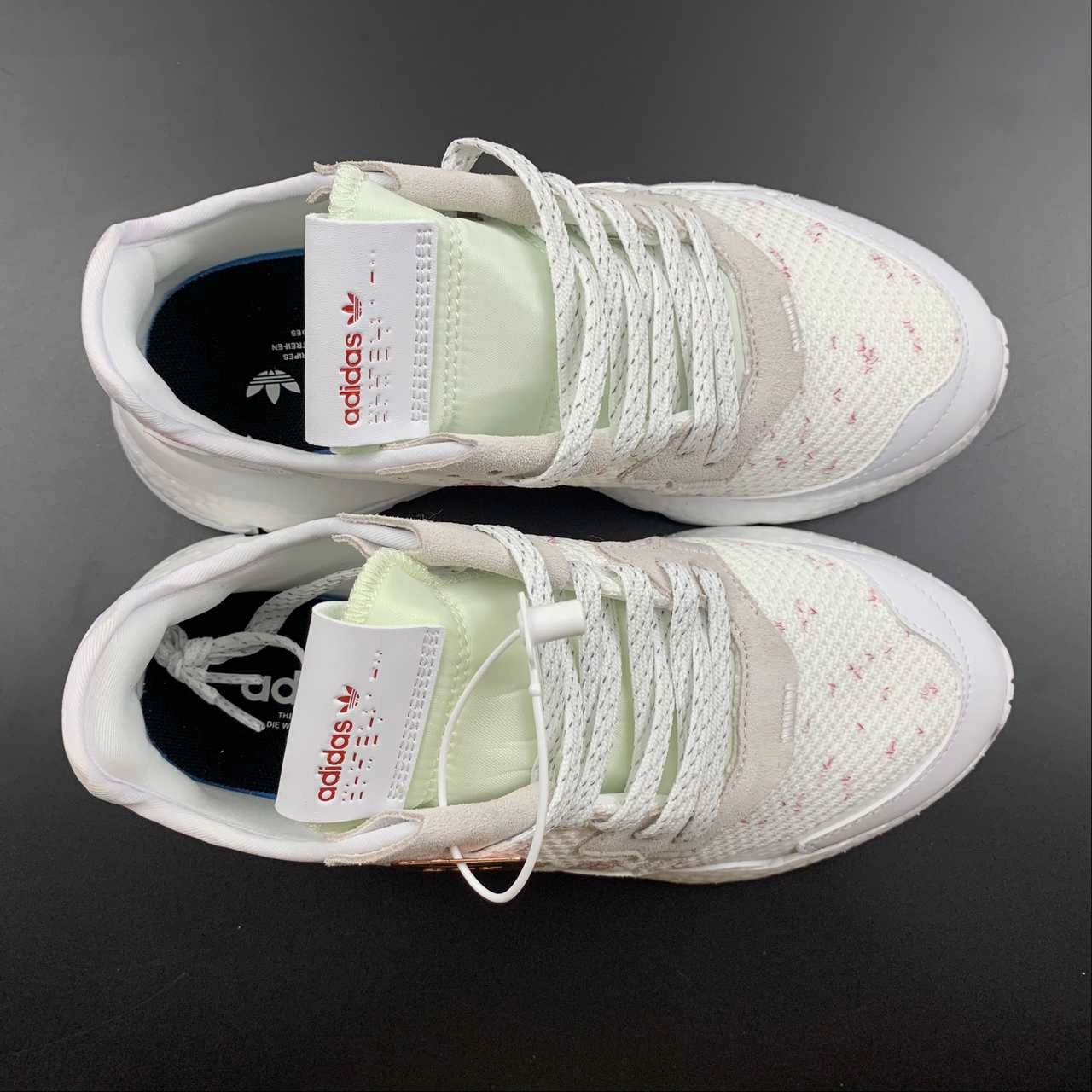 high - visibility Adidas Nite Jogger White Grey Red CG6206