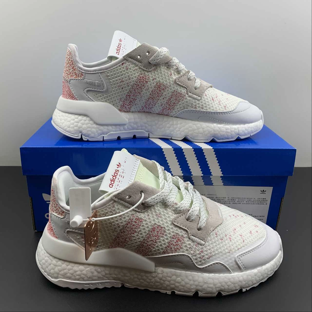 Adidas Nite Jogger White Grey Red CG6206 hiker shoes fitness goal achievement