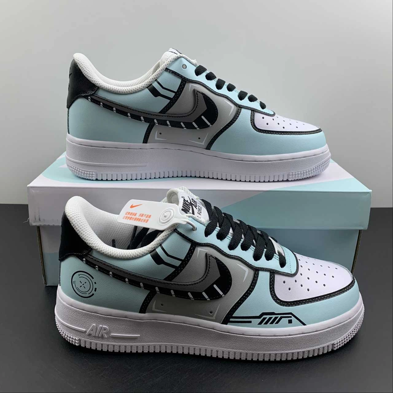 Flexible Air Force 1 07 Low Blue Black Gray NY7569-123
