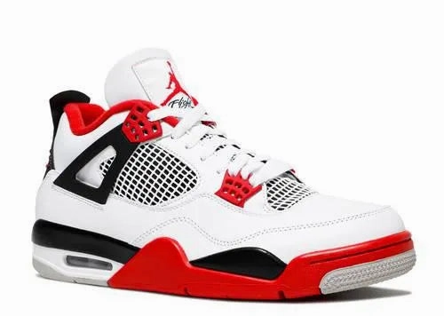 Air Jordan 4 Fire red Elastic laces Arch Stabilization