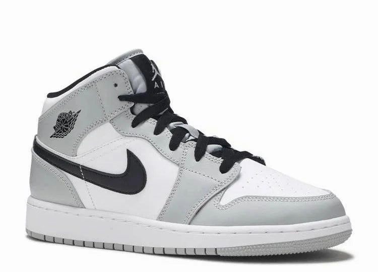 Walk Comfortably Buckle Design Air Jordan 1 Mid Smoke Grey (GS)