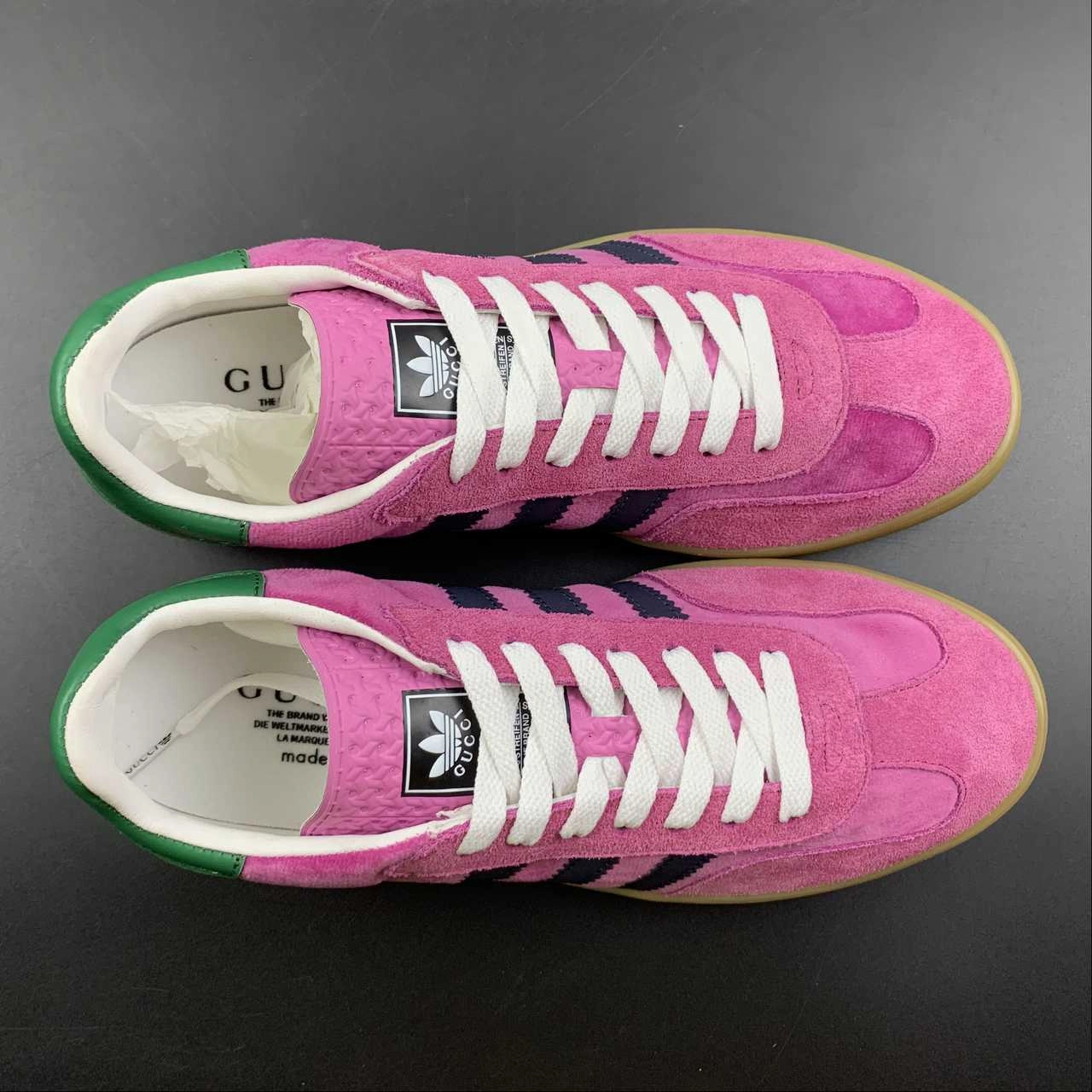 Adidas x Gucci Gazelle Pink medallion - decorated running wear Uphill running
