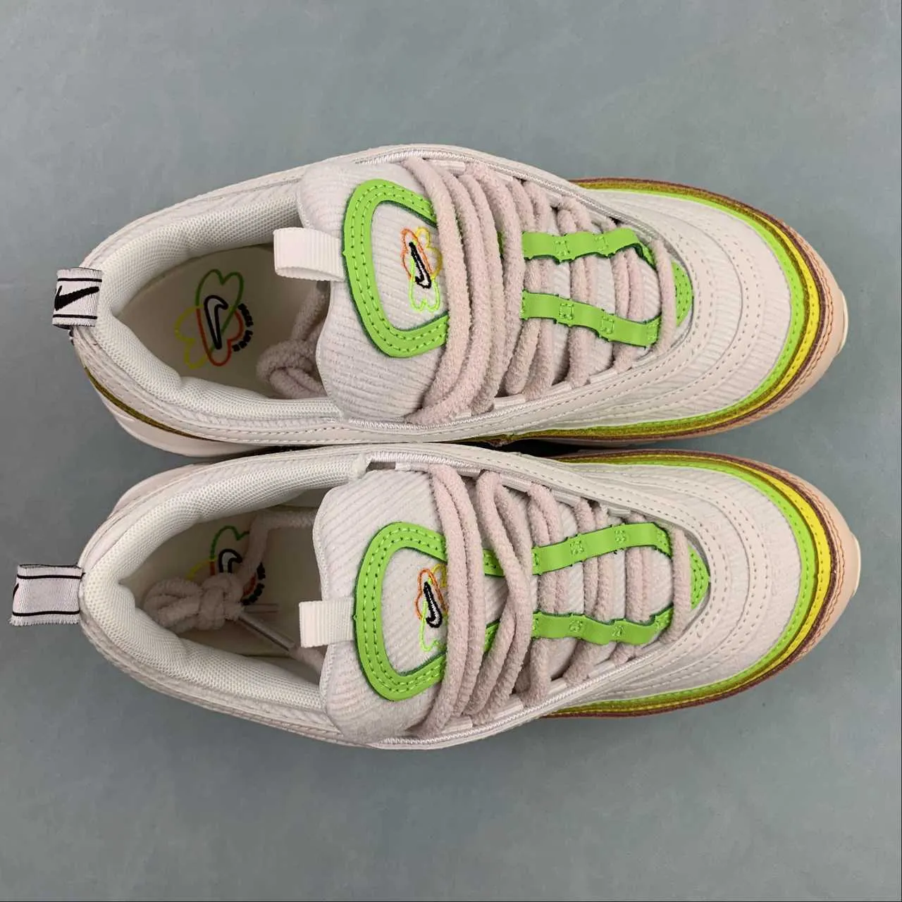 Air Max 97 Feel Love White Pearl Pink Action Green Black FD0870-100 Springy running shoes for men in their 40s