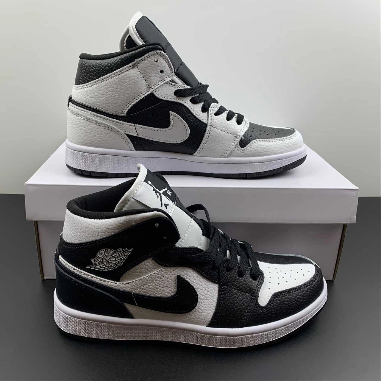 Air Jordan 1 Mid SE White Black-White Quick Response Essential Look