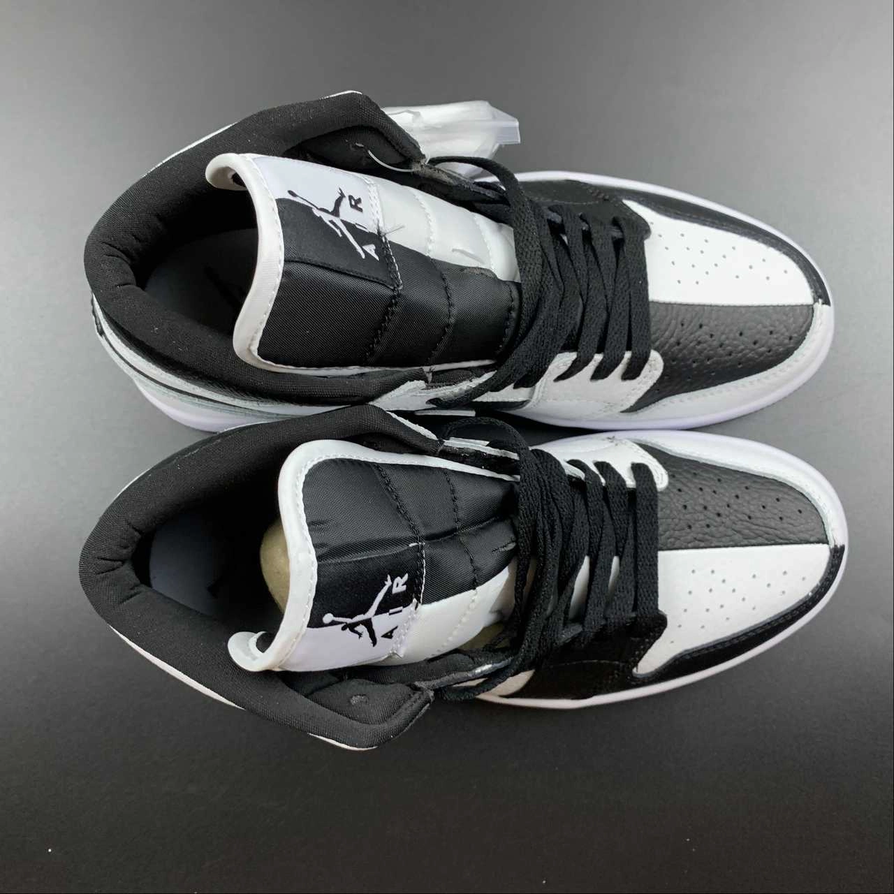 Air Jordan 1 Mid SE White Black-White Foot Fit