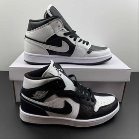 Air Jordan 1 Mid SE White Black-White Quick Response Essential Look