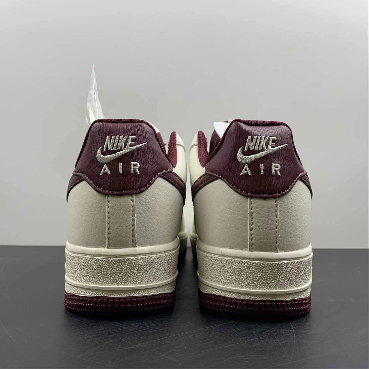 Air Force 1 07 SU19 Wine Red Casual Vibe mesh material