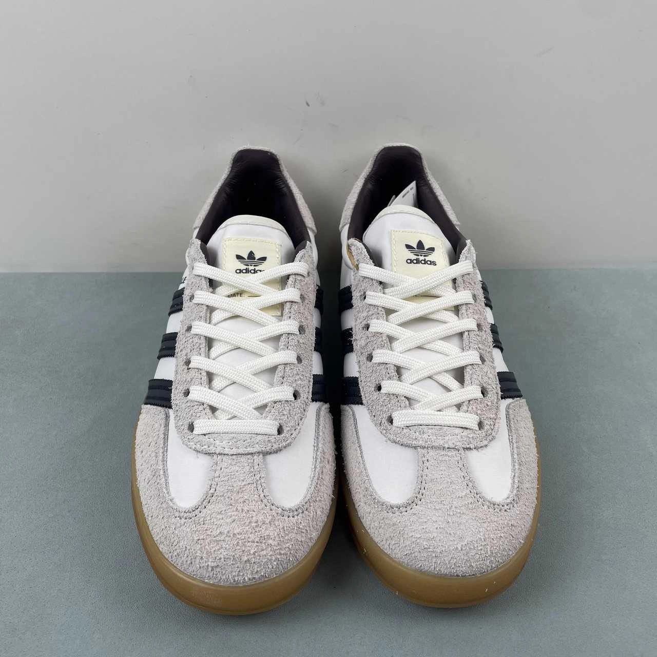 Hikari Shibata x Adidas Gazelle Indoor Core White Night Gray Cream White IH9985 Antibacterial Timeless Accent