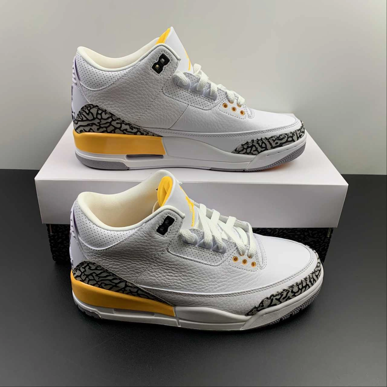 Air Jordan 3 Retro White Laser Orange Cement Grey Black CK9246-108 Training Ease Breezy Feel