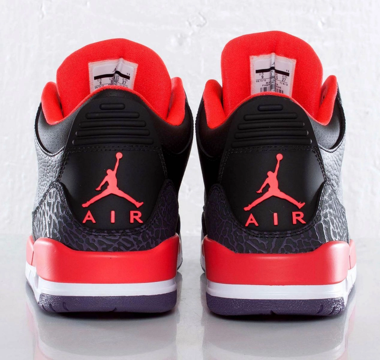 All Purpose Air Jordan 3 Retro Bright Crimson 136064-005